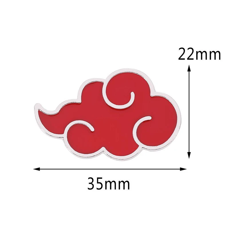 Anime Naruto Emaille-Anstecker Akatsuki Roter Wolken-Sharingan Symbol des Dorfes der Blätter Metall-Brosche Abzeichen Rucksack-Reversnadel Sammlerstücke Geschenke – Detail 4