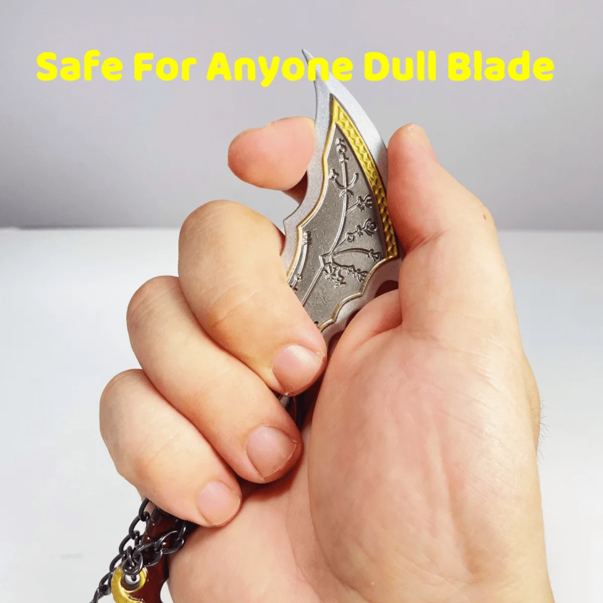 7,1 Zoll God of War Kratos Metall Katana Schwert Japanische Katana Original Samurai Säbel Ninja Messer Cosplay Zubehör Prop Spielzeug