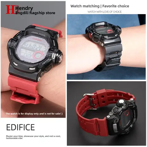 Silikon Klockarmband För Casio G-SHOCK G9200 G9100 GW9200 GW9101 GW9102 GW9110 GW9125 Klockrem Armband Tillbehör Med Verktyg 8 best sales gx56 - №5