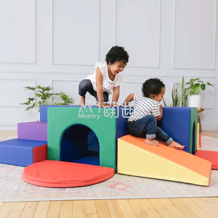 Customizable Four-Tunnel Maze Climber Toddler Foam Indoor Playsets Moetry Soft Play Equipment for Babies and Toddlers