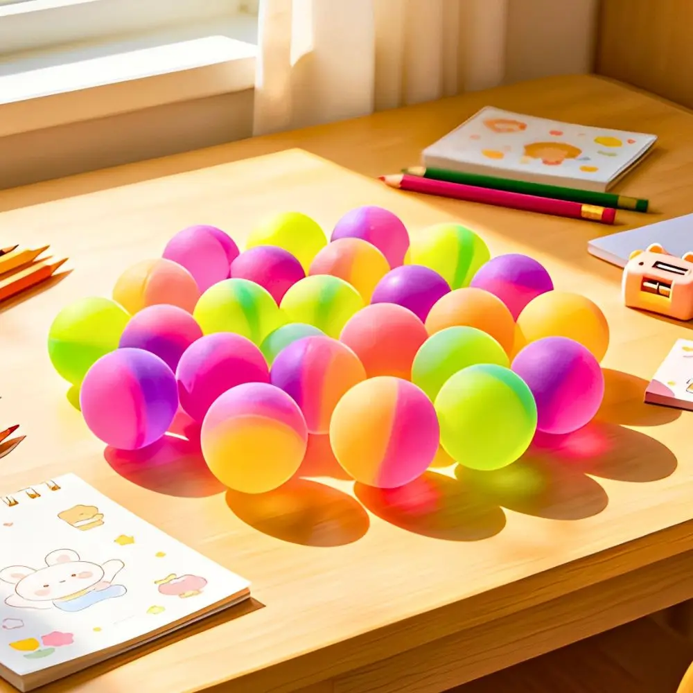 16/32pcs Random Color Two Halves Bouncy Rubber Balls Lightweight Jumping Beach Indoor Outdoor Activity Toys YMY