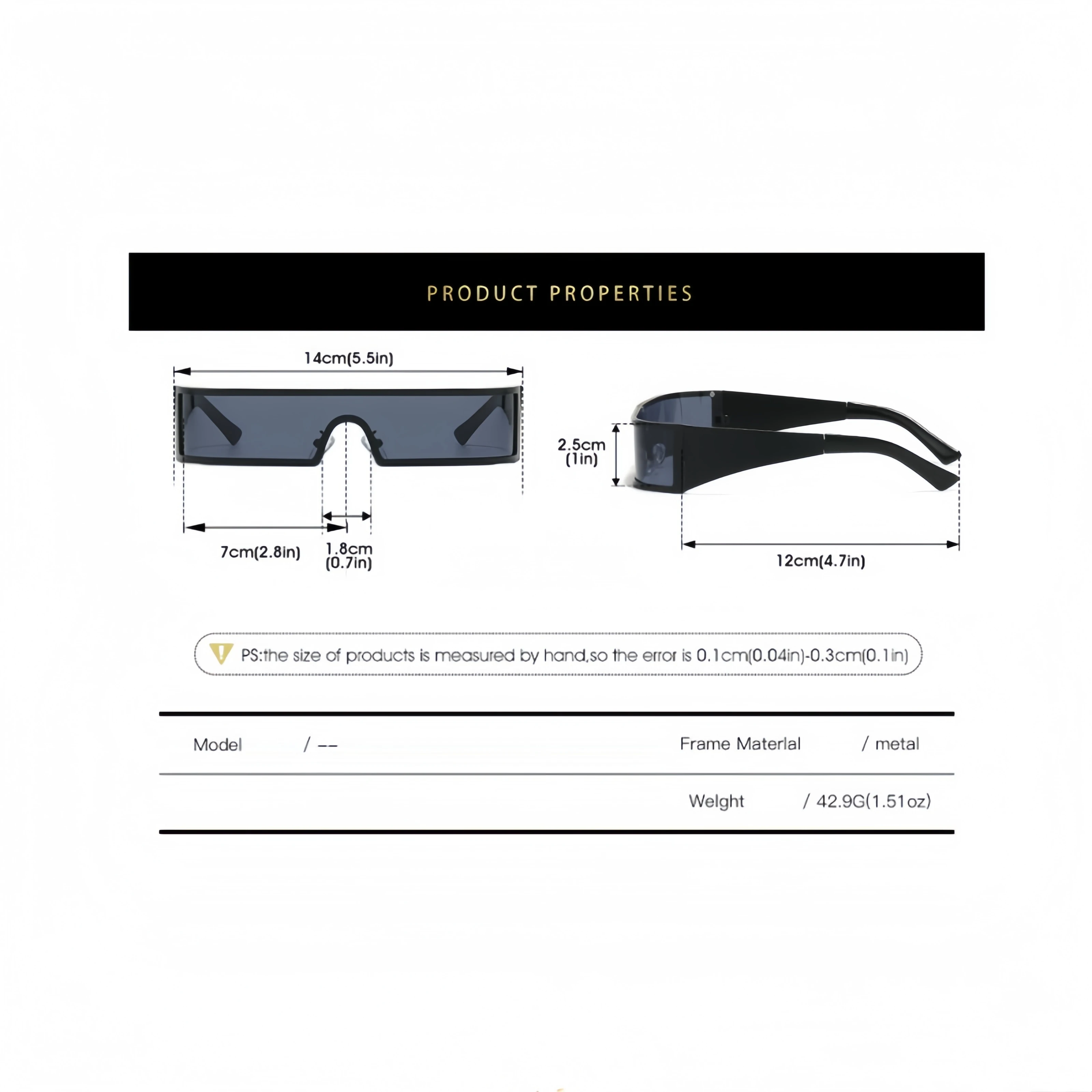 Fashionable Design All-In-One Futuristic Technology Sunglasses for Men and Women Party Style Street Photography Glasses