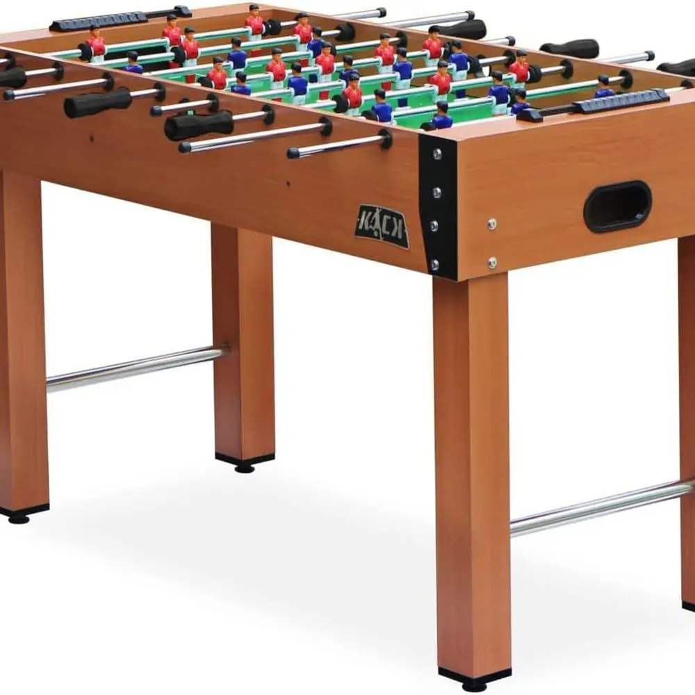 

48 Foosball Table – Full-Size Indoor Foos Ball Table for Adults – 2 Soccer Foosballs, Chrome Rods, Adjustable Goalies, Premium B