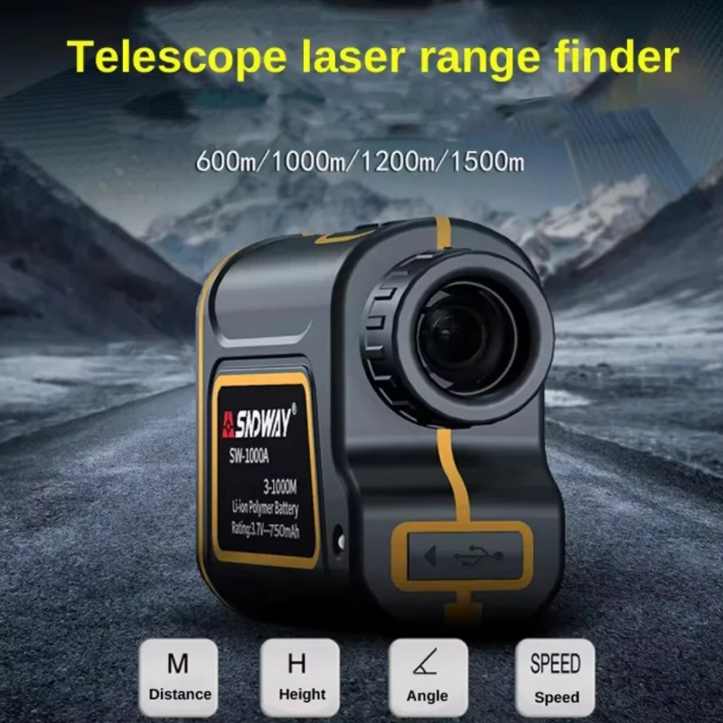 Telescope Laser Range Finder 600m 1000m 1500m Monocular Metro Laser Distance Meter for Hunting Digital Tape Measure Laser