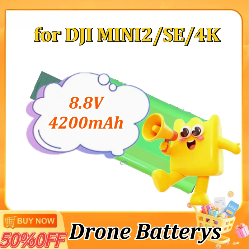 

8.8V 4200mAh for DJI MINI2/SE/4K Larger Capacity Refit New Rechargeable Intelligent Flight Battery Drone Endurance Battery