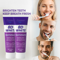 8D White Toothpaste for Deep Cleaning & Brighter Smile, Purple Toothpaste - European Formula with Minty