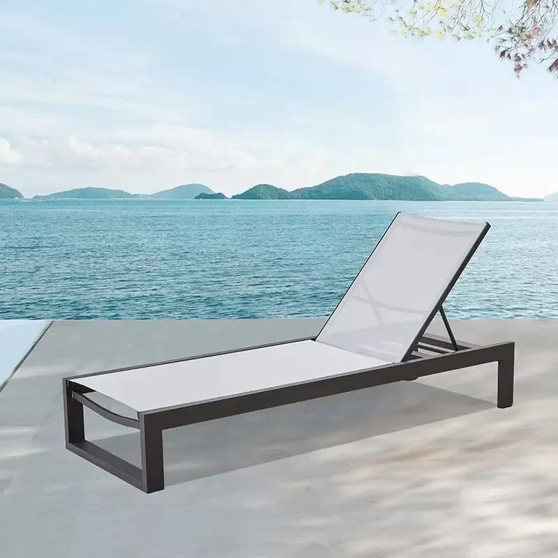 Modern Cheap Patio Poolside Chaise Lounge Sunbed Furniture Outdoor Beach Pool Aluminum Sun Lounger Chairs