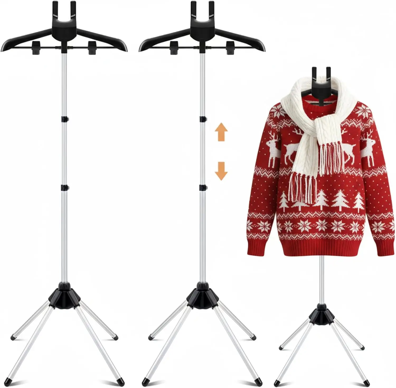 

2 Pack Adjustable Shirt Display Stand 32-63 Inch, Foldable Clothing Display Stand Mannequin Torso for Retail Vendors, Mu