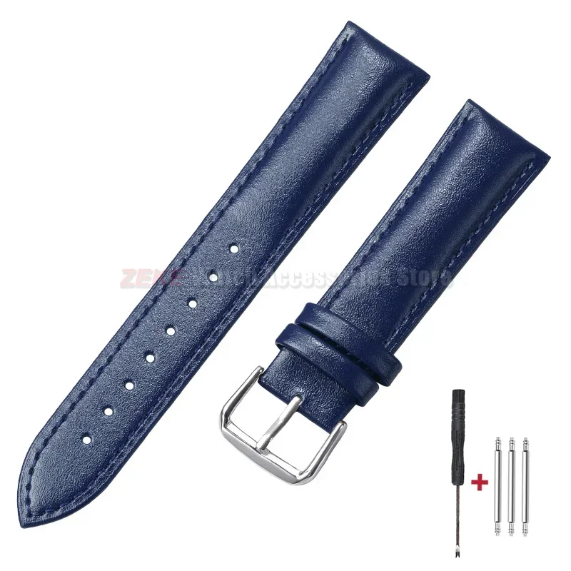 Echtes Kalbsleder-Uhrenarmband 12/13/14/15/16/17/18/19/20/21/22/24mm Universelle Armbänder für Damen Schlankes Armband Zubehör – Detail 13
