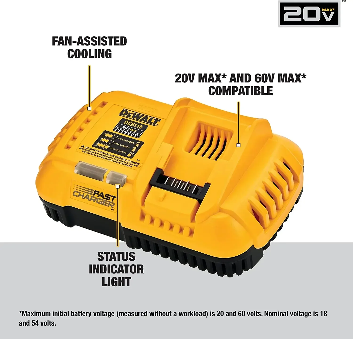 DEWALT DCB118 DCB1104 220V Charger Kits DCBP520 DCBP034 DCB208  DCB184 DCB182 DCB203 20V Lithium Li-ion Battery For Dewalt