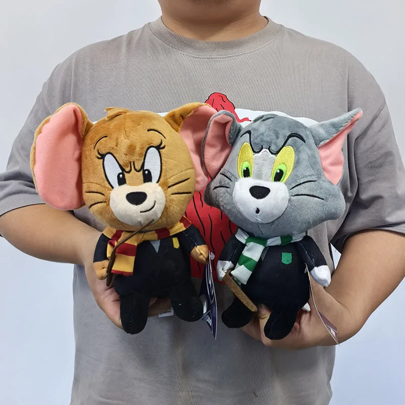 Muñeco de peluche exclusivo de Warner 100 aniversario de Tom y Jerry en disfraz de Harry Potter, lindo llavero pequeño, regalo de animal relleno