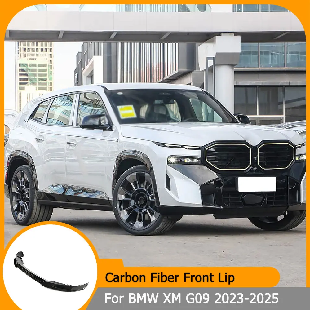 

Carbon Fiber Front Lip Splitters for BMW XM G09 2023-2026 Front Bumper Lip Spoiler Splitters Protector