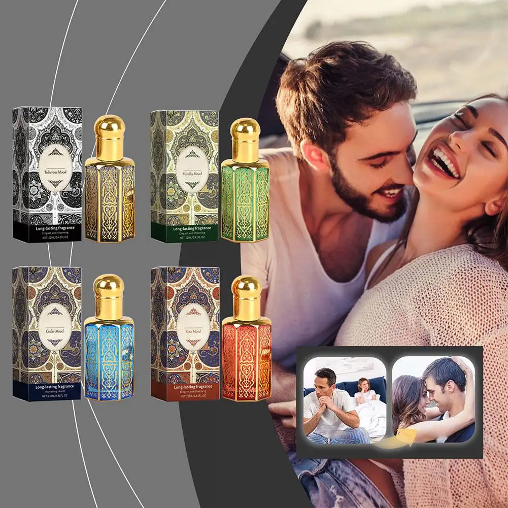 Nuevo Perfume árabe encantador, sentimientos calentadores entre hombres y mujeres, aceite esencial de acción larga, fragancia de beso, aroma de moda