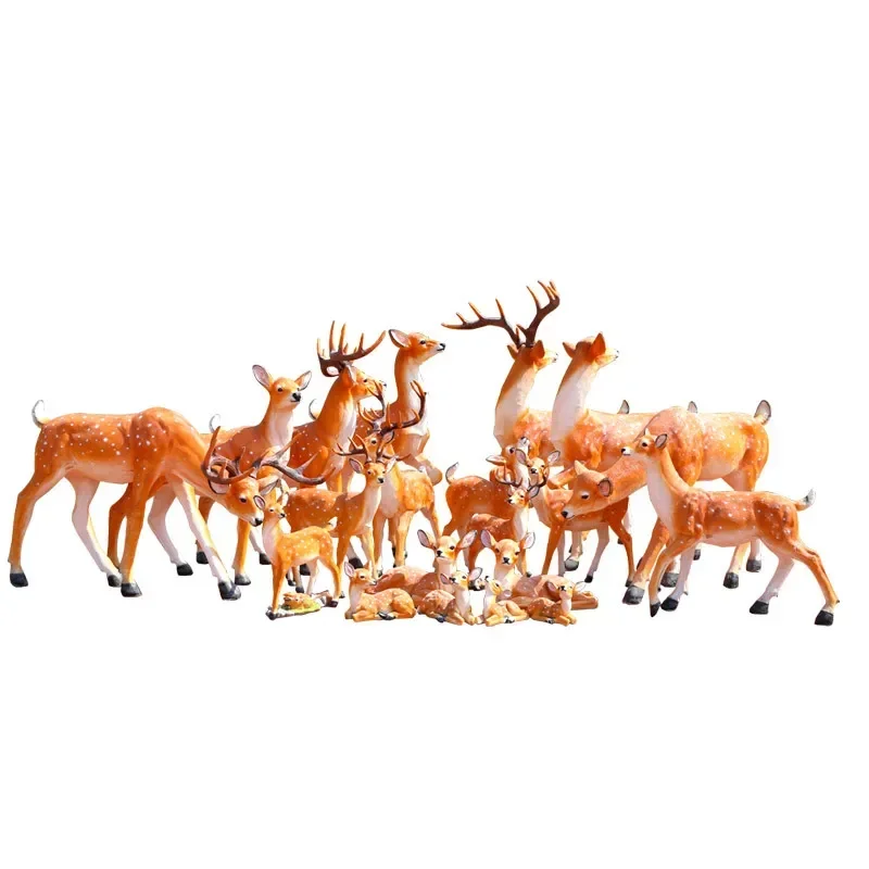 

Simulation large sika deer ornament outdoor fiberglass animal sculpture garden landscape park green space real estate decoration