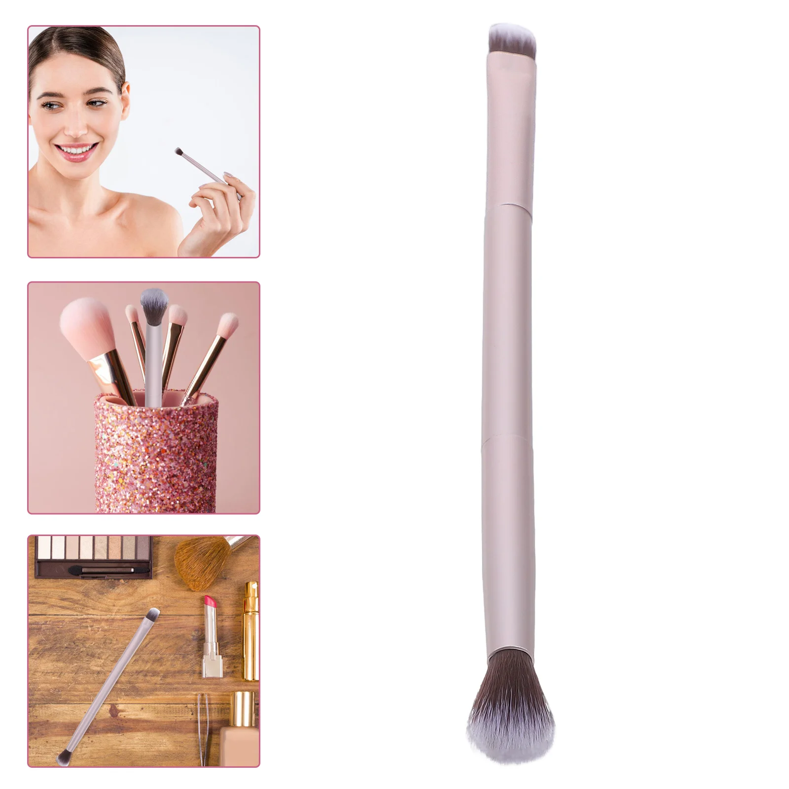 

DualEnded Makeup Premium Fiber Double Ended Brushes Bristles Aluminium Handle Eyeshadow Mascara Travel Women Cosmetics