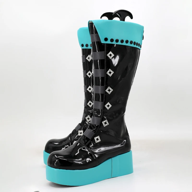 Rascal Miku Cosplay chaussures méchants jeu de rôle bottes en simili cuir pour femmes filles