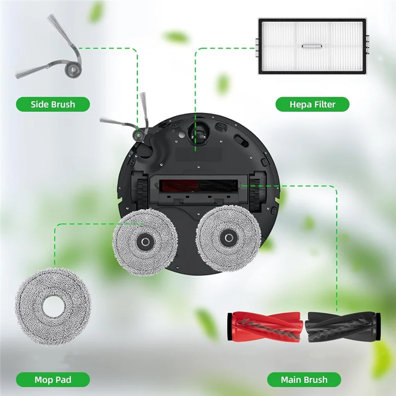 B58B-استبدال الملحقات ل Roborock Saros 10R روبوت فراغ الجانب الرئيسي فرشاة فلتر Hepa ممسحة منصات أكياس الغبار
