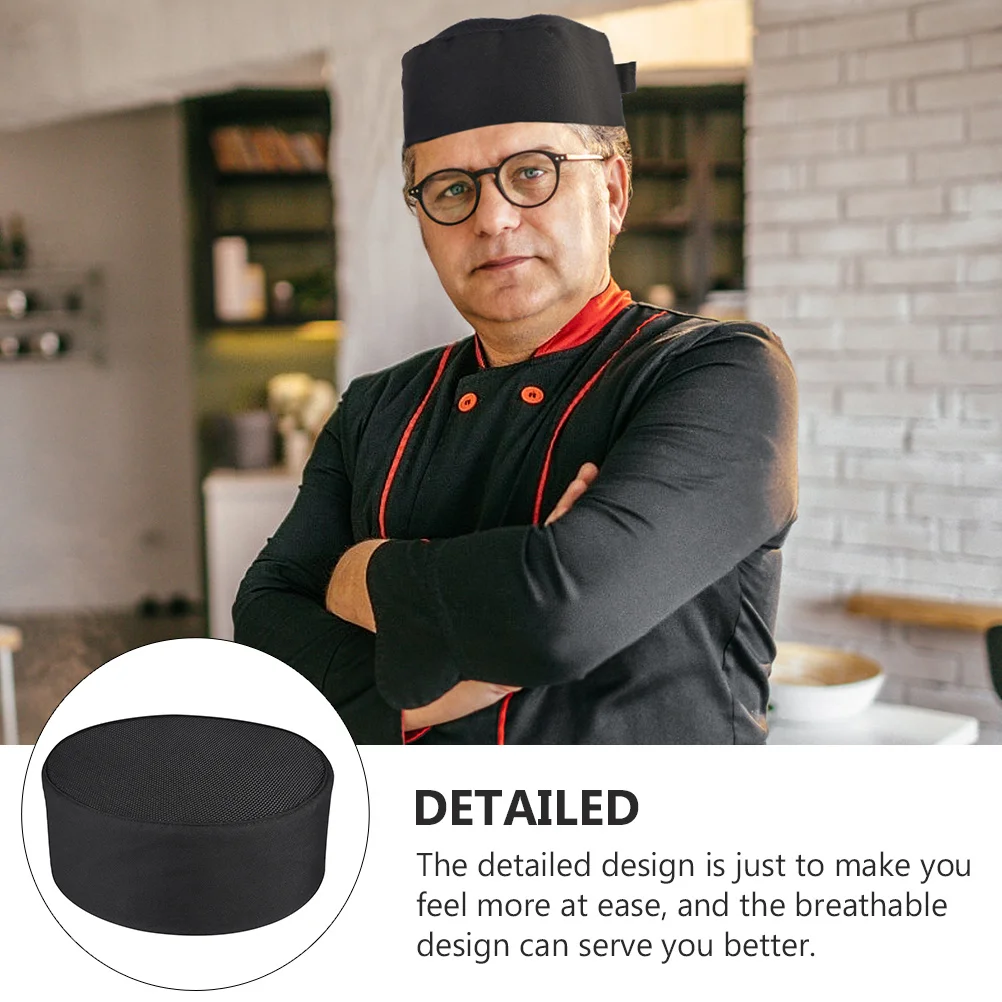 2 pezzi berretti da cuoco unisex regolabile cappello a rete traspirante cotone durevole per panettiere chef ristorazione scuole uniformi da cucina