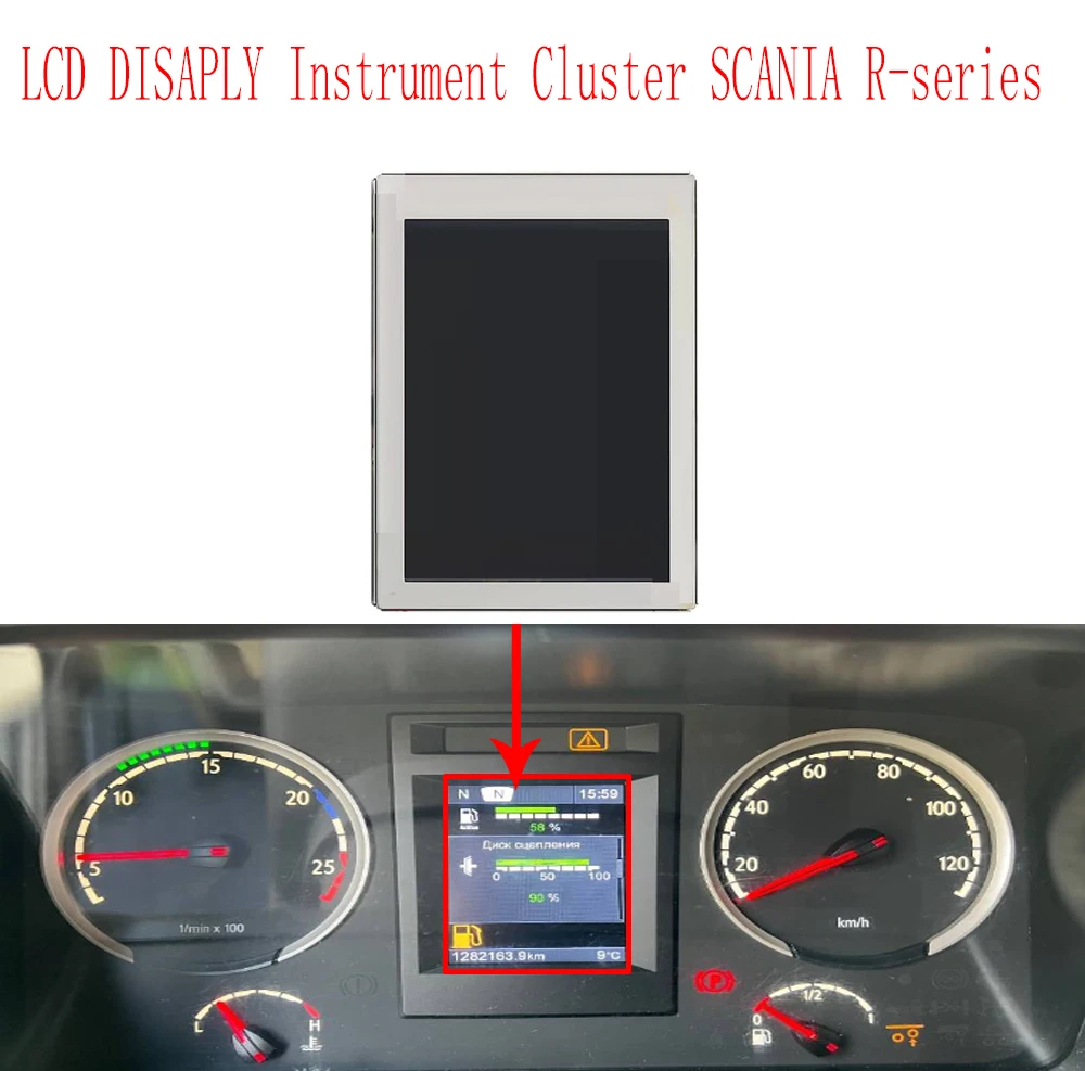 LCD Display Car Instrument Cluster For Scania R-Series R450 R560 R410 R580 R560 R500 R440 2061583, 2052210, 2020196, 1929124