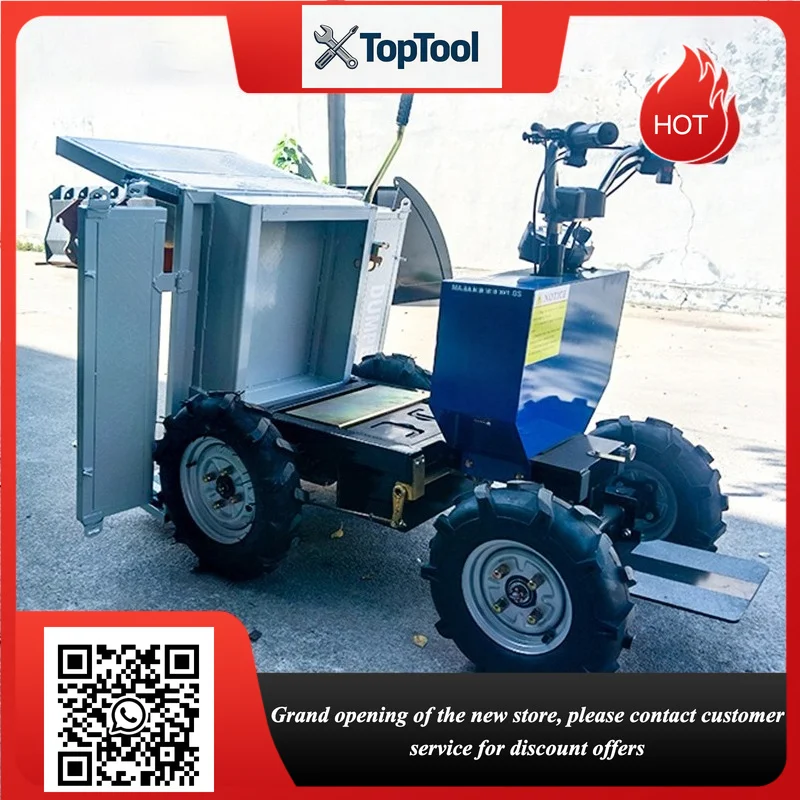 Electric Mini Dumper 300KG Load Capacity 4WD Power Wheelbarrow for Construction Garden Agricultural Use