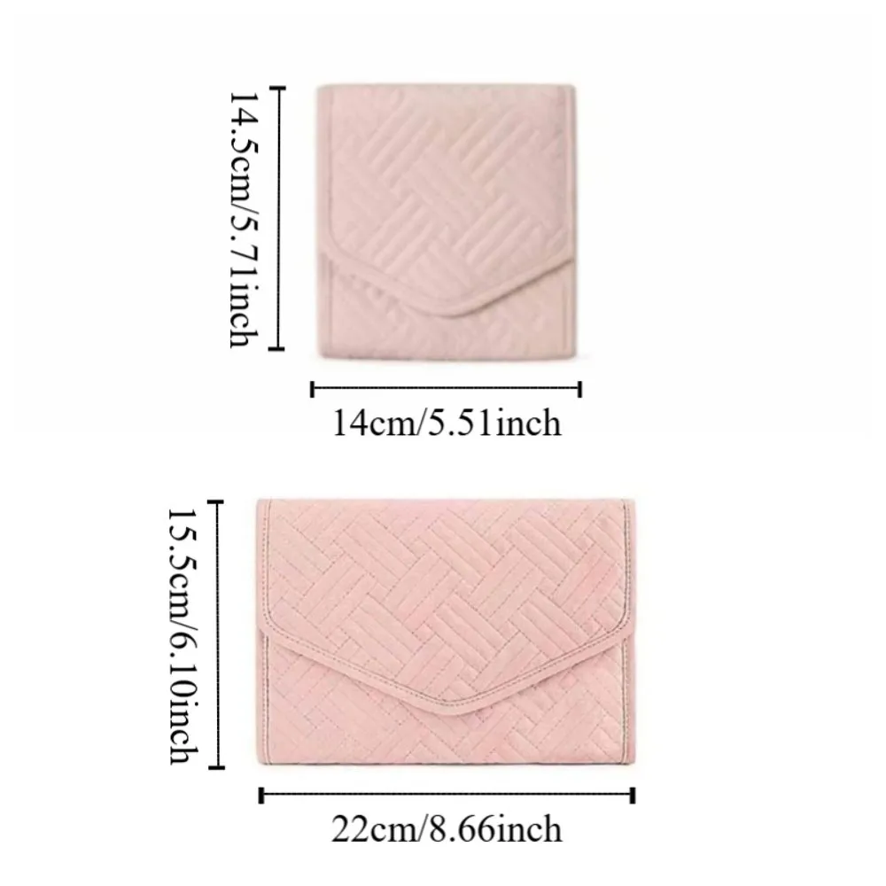 Foldable Portable Travel Jewelry Bag Necklace Earrings Jewelry Case Organizer Rings Packing Bag Journey Storage Bags Women Girls