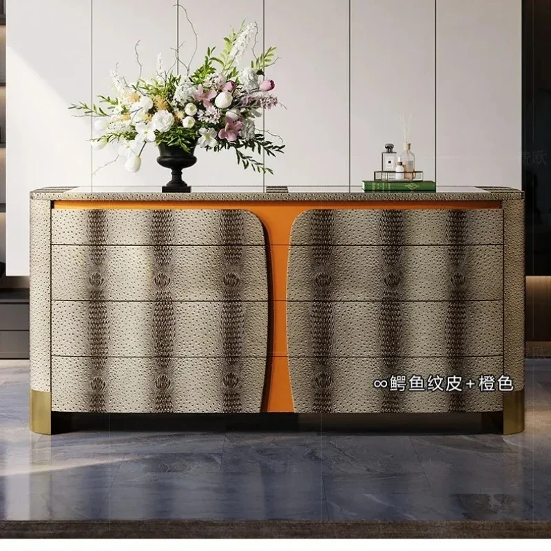 

BHigh-end light luxury floor jewelry cabinet high-end custom drawer storage chest cabinet