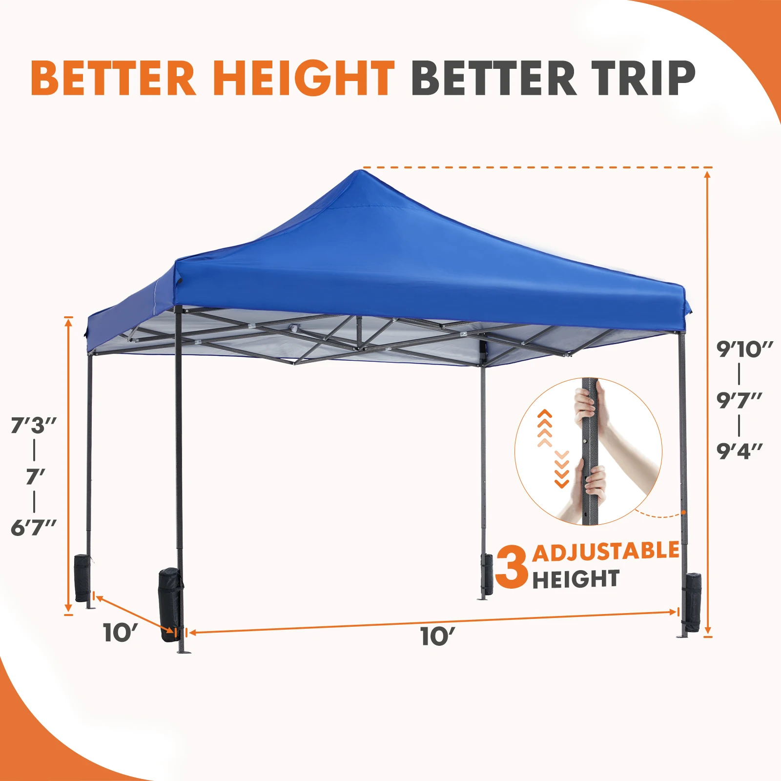 JHK 10x10ft Pop-Up Outdoor-Fal – Outdoor Furniture Umbrella Bewertung und Preis