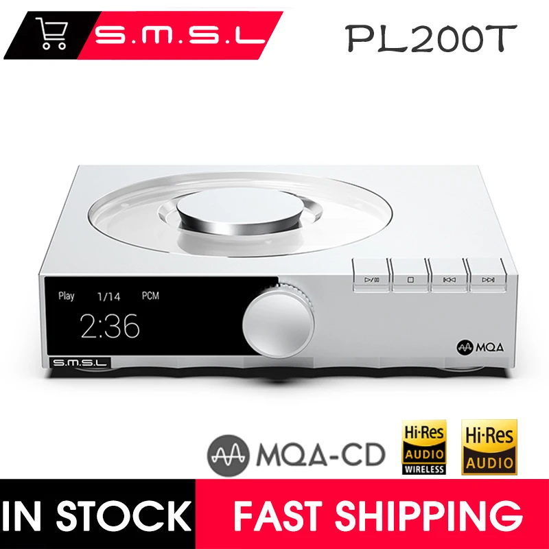 SMSL PL200T MQA CD Player Hi-End Class CD Digital Turntable Reference Level Digital interface Functions Clock input Support MQA