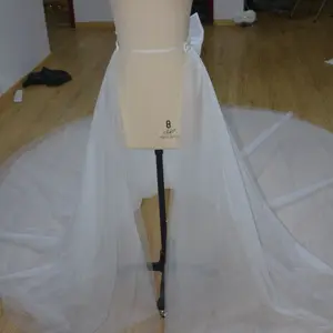 Свадебная Съемная юбка со шлейфом, свадебная фатиновая юбка, свадебное платье со съемным шлейфом на заказ