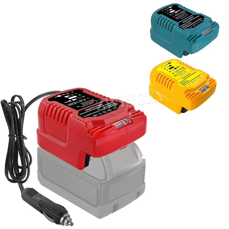 Li-ion Battery Mini Compact Car Charger for Makita/Milwaukee/Dewalt 18V Lithium Ion Battery Replacement Battery Charger