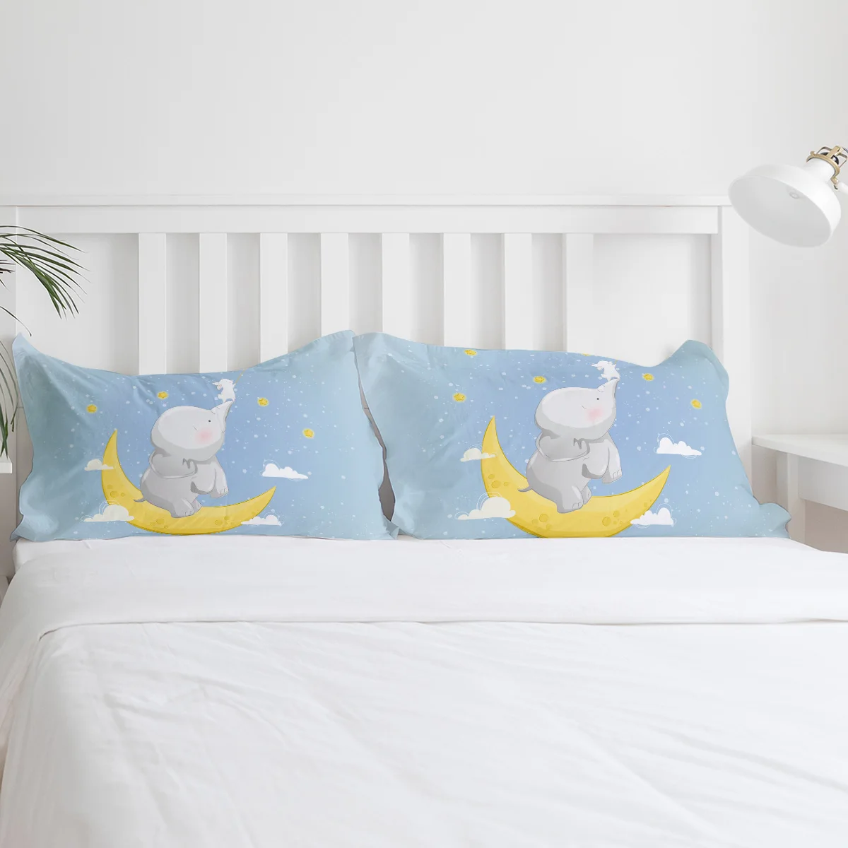 Rabbit Elephant Stars Cartoon Duvet Cover With Pillow Case Custom Comforter 3pcs Bedding Set Quilt Cover Double Bed Home Textile