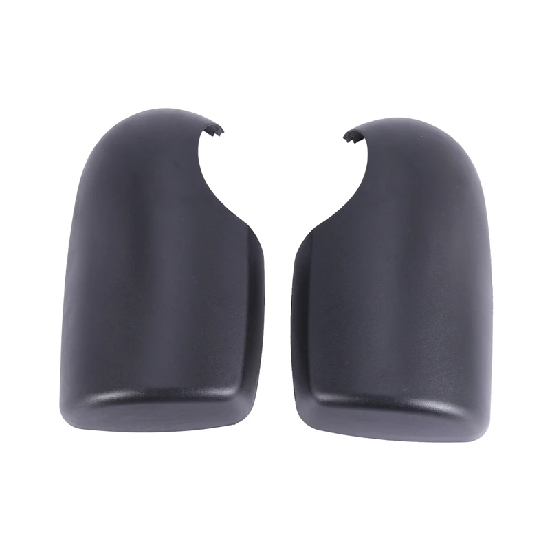 2Pcs ABS Black Door Wing MIRROR COVERS Near Passenger L+R For FORD TRANSIT MK6 MK7 2000-2014