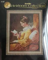 Cross stitch Kit 14CT Canvas Cross Stitch Embroidery Set Craft -23-Bucilla 45461 Reading Girl 38-45 Cross Stitch Set