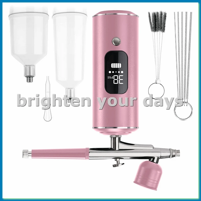 

Цифровая аэрограф с компрессором Портативная аэрограф Поделки Аэрограф Художественная живопись Компрессор Аэрограф Ручка Airbr Pink-A23U