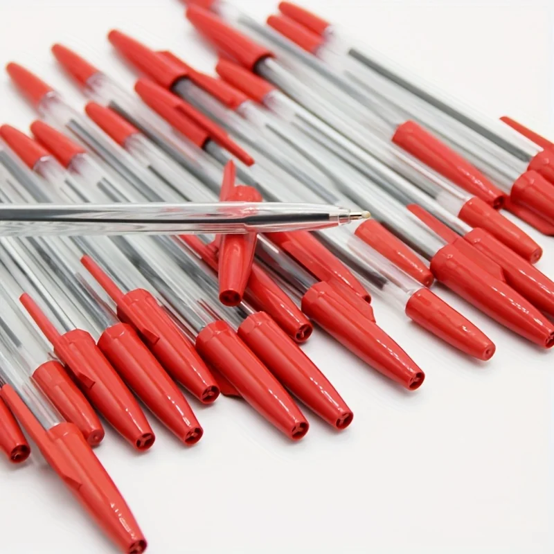 15pcs Classic Ballpoint Pen 0.7Mm Bullet Tip Oil-Filled Pen Writing Smooth, Neutral Pen, Black, Red, Blue *3 Colors Available