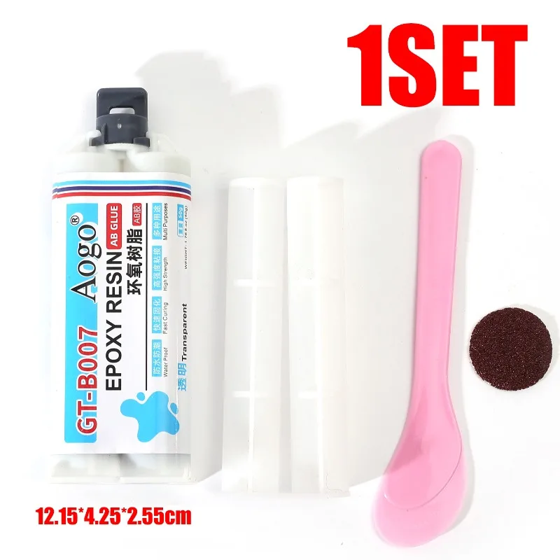 5/1x غراء إيبوكسي قوي AB علاج سريع لاصق راتينج شفاف مانع التسرب مقاوم للماء للمعادن البلاستيك الخشب الزجاجي الحرف إصلاح الترابط