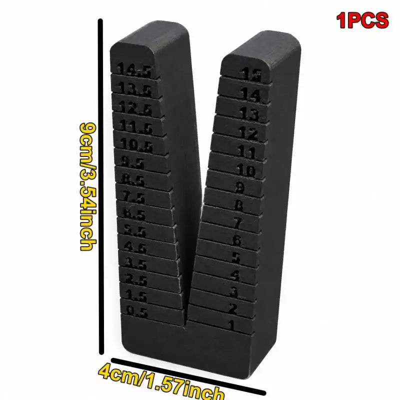 Metric Drill Bit Gauge Measuring Tool Drill Size Checker Ruler for Workshop Drilling DIY Hardware Project