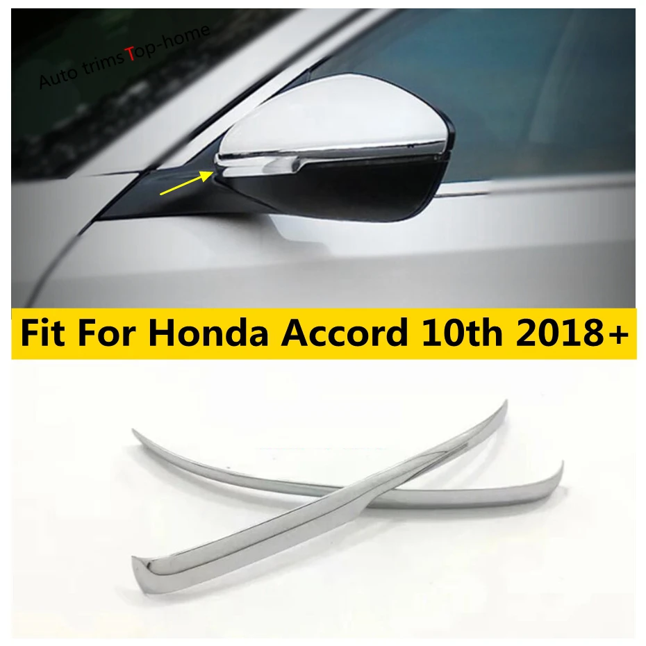 

Outside Door Rearview Mirror Streamer Decoration Strips Cover Trim Fit For Honda Accord 10th 2018 - 2022 Car Accessories