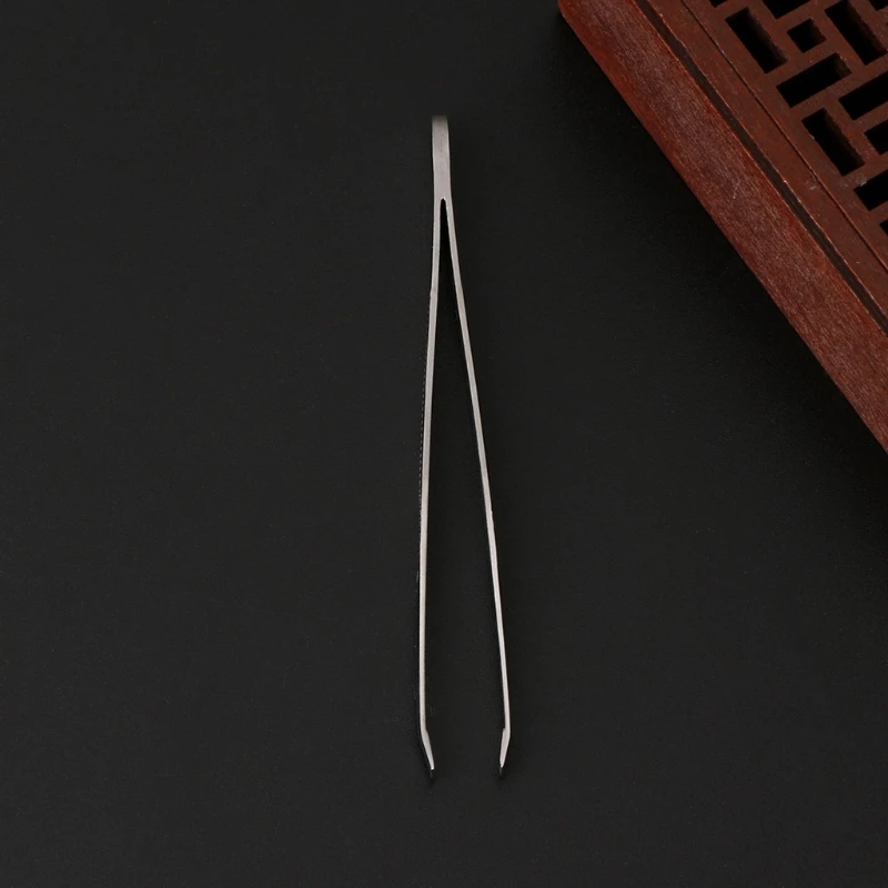 Professional Stainless Steel Eyebrow Hair Removal Tweezer Flat Tip Tool New