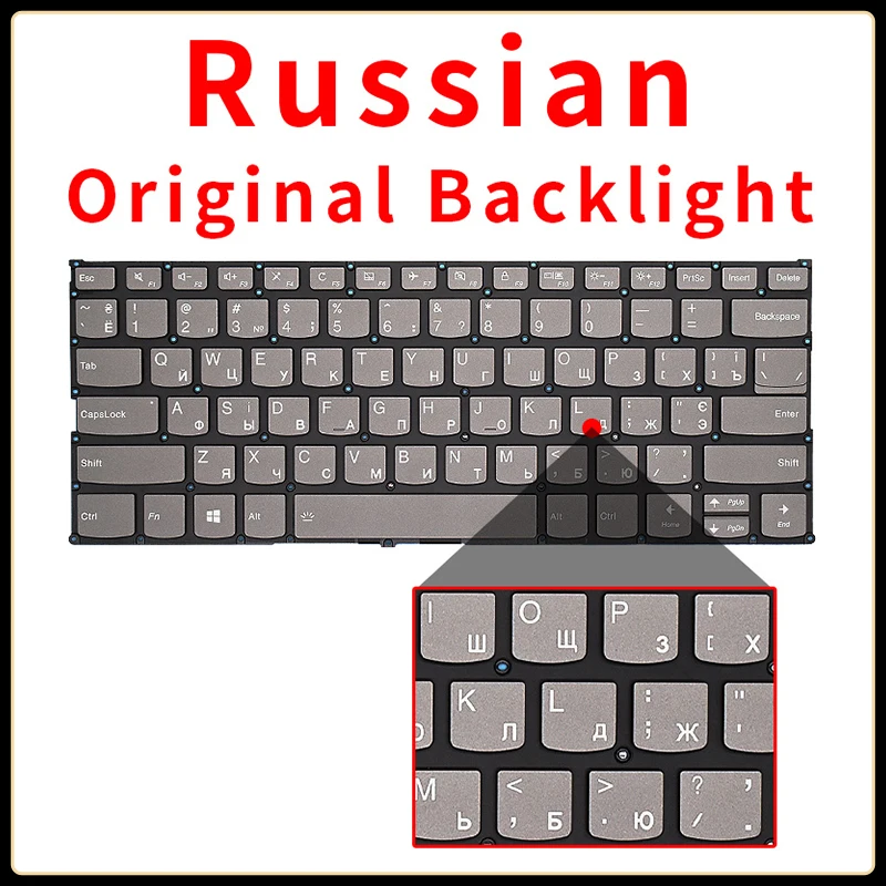 Imagem -05 - Teclado para Notebook Retroiluminado para Lenovo Eua ru Russo Ioga 73013ikb 730-13iwl 730-15ikb 730-15iwl 530-14ikb Flex6-14arr 6-14ik