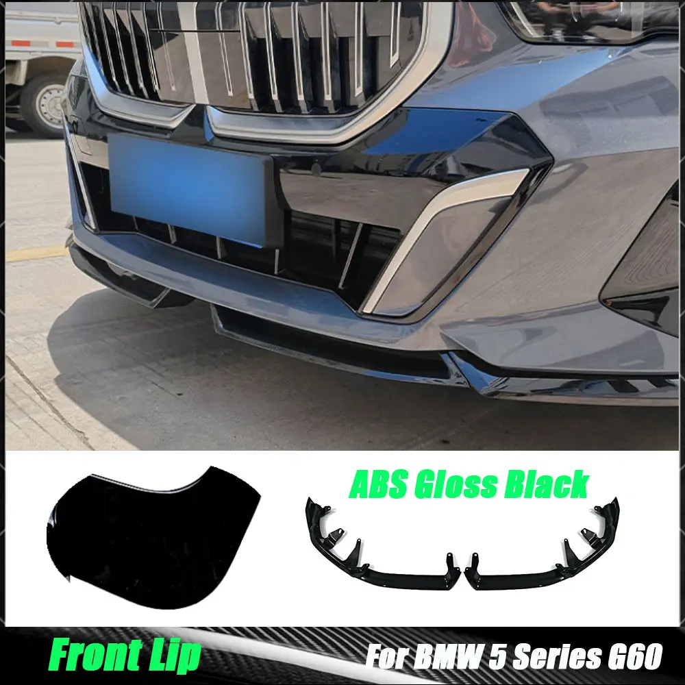 

ABS Front Bumper Lip Front Diffuser Spoiler For BMW 5 Serise G60 G68 M Sport 2024+ Car Styling High Quality Body Kit Accessories