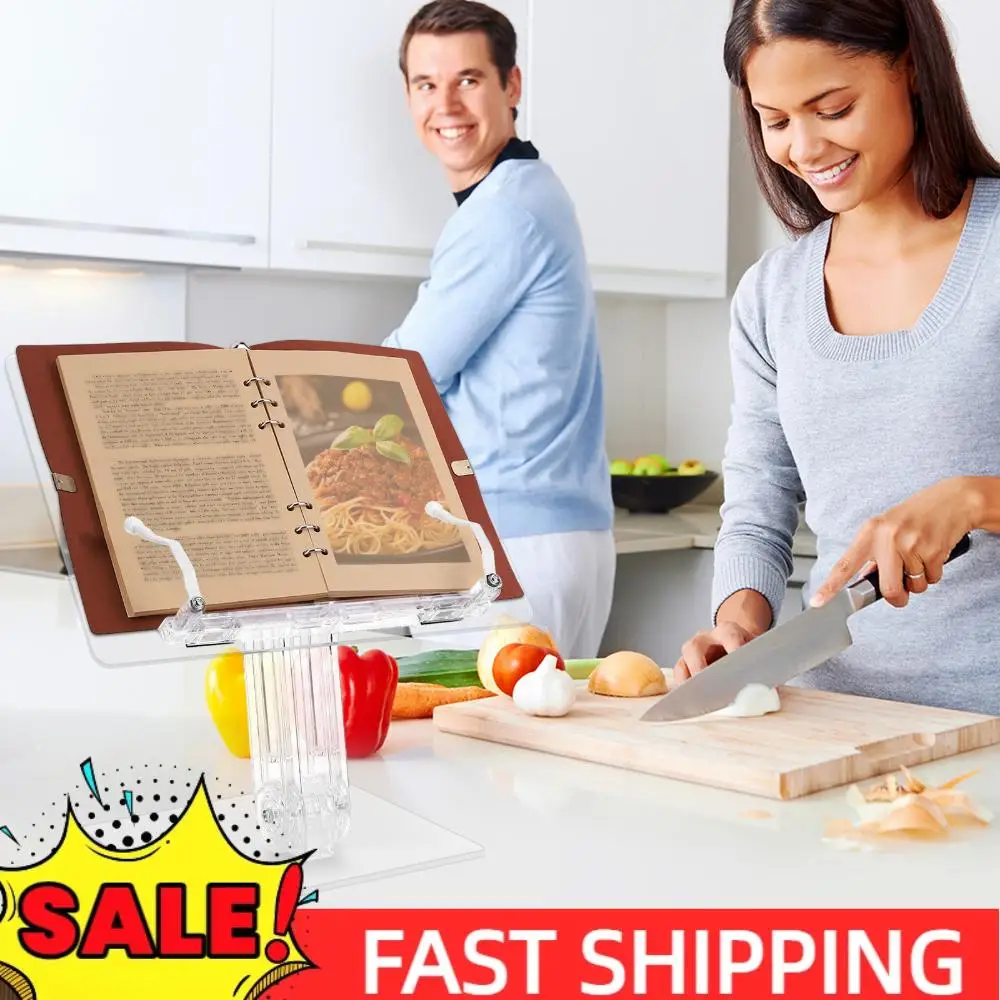 

Акриловая подставка для планшета 180 ° Вращающаяся подставка для чтения книг и планшетов, поворотный держатель для iPad, настольный кронштейн для книг