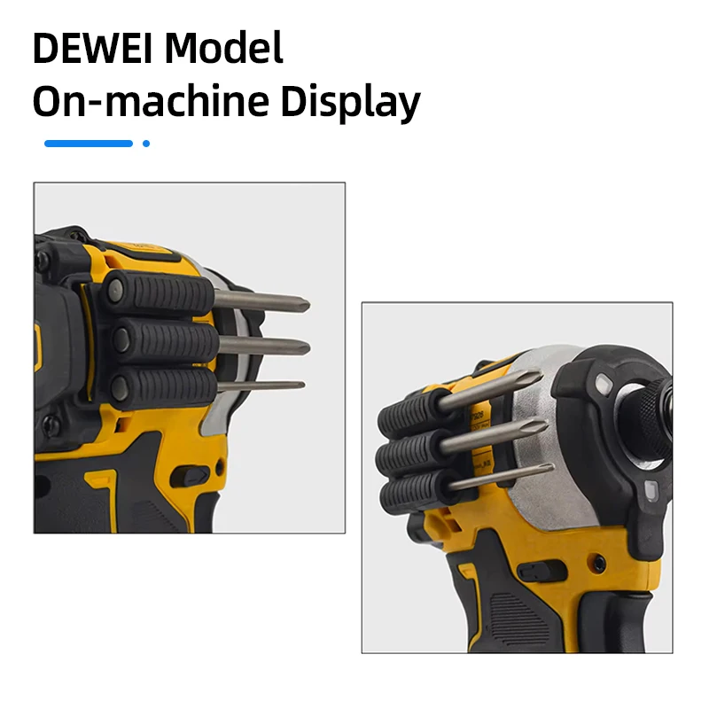 Magnetic Bit Holder 3/4 Holes Screwdriver Bit Holder Drill Bit Stand Storage Case with 3M Adhesive Tape Power Tools Accessories