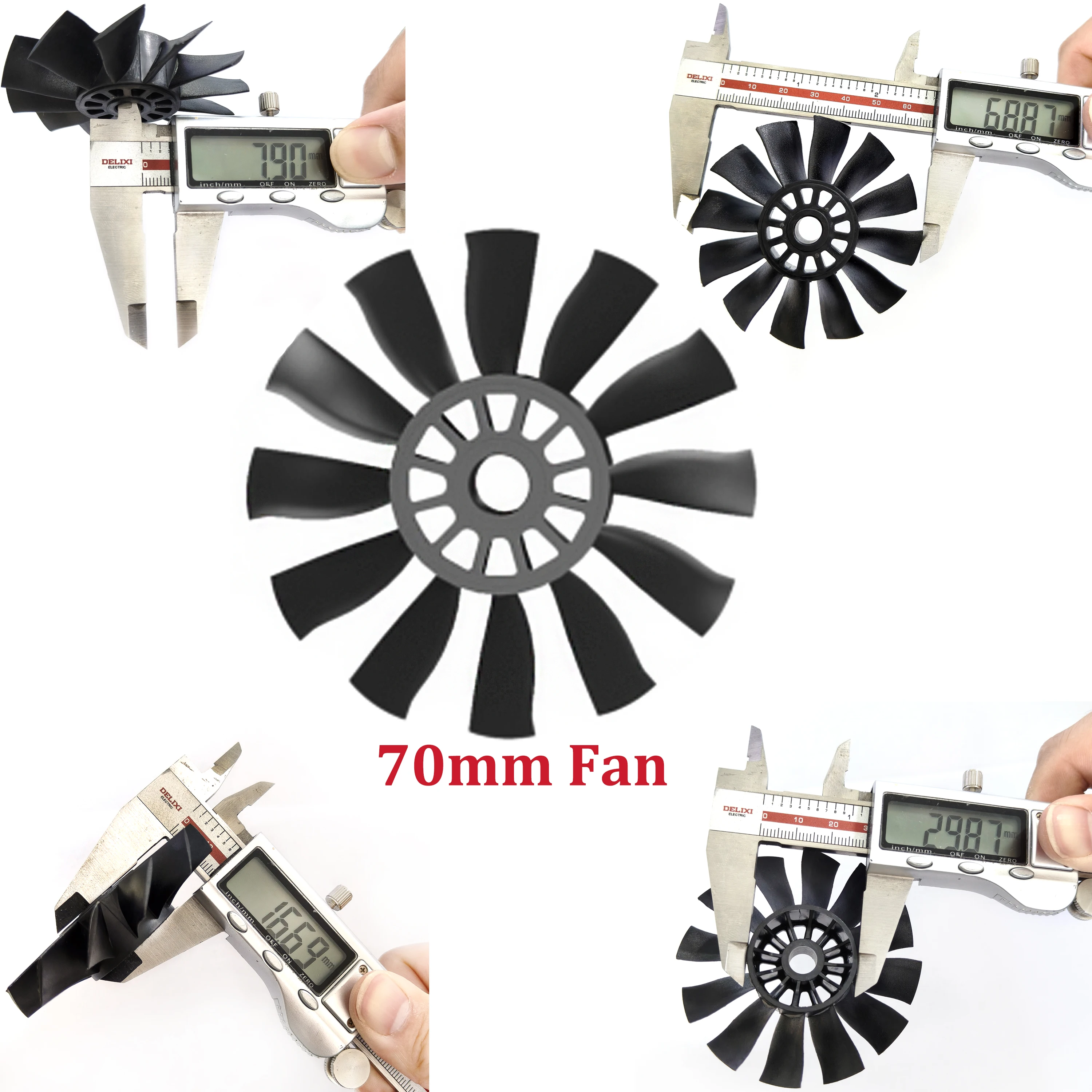 30MM /50MM /64MM /70MM Various Single Blades Series for QX-MOTOR EDF Ducted Fan RC Jets Helicopter Multirotor Aircraft Parts view 5