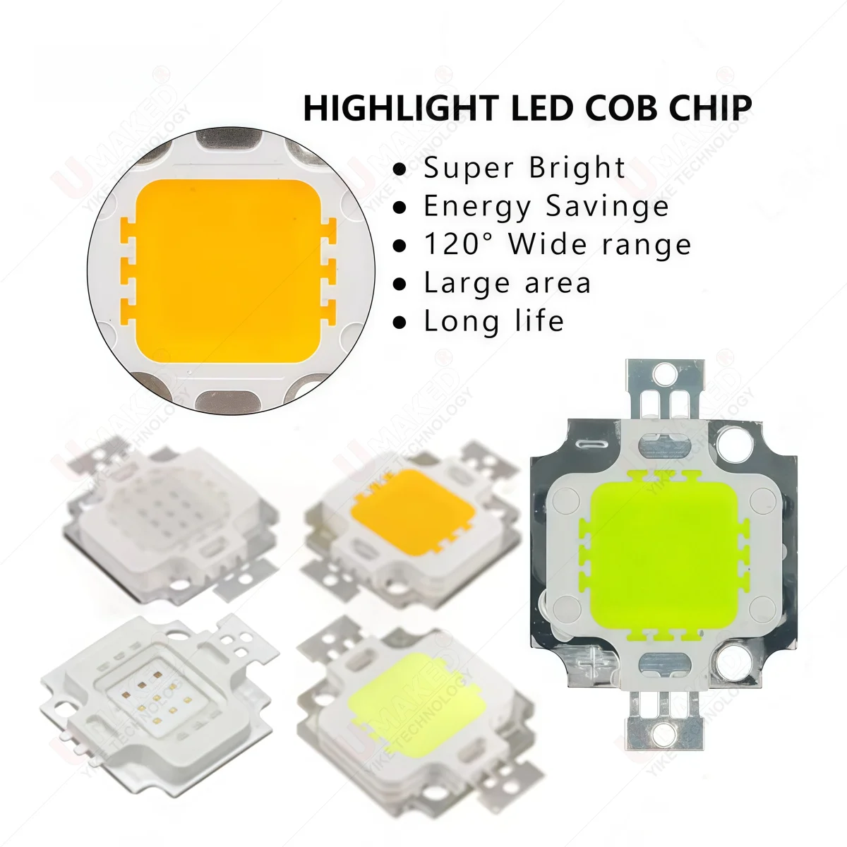 1pc High Power LED Chip 10W bead Warm /Cold White Red Green Blue Yellow Full spectrum 10000K led Light integrated Bead bulb lamp