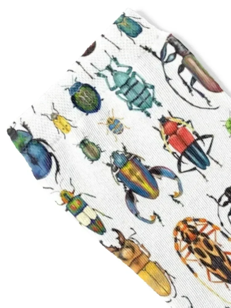 Beetle Mania Socks cotton Novelties floral cycling Socks For Men Women's