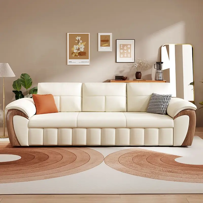 

Designer Beige Living Room Sofas 3 Seater Luxury Modern Floor Lazy Sofa Bed Bedroom Nordic Sofa Wohnzimmer Furniture Home