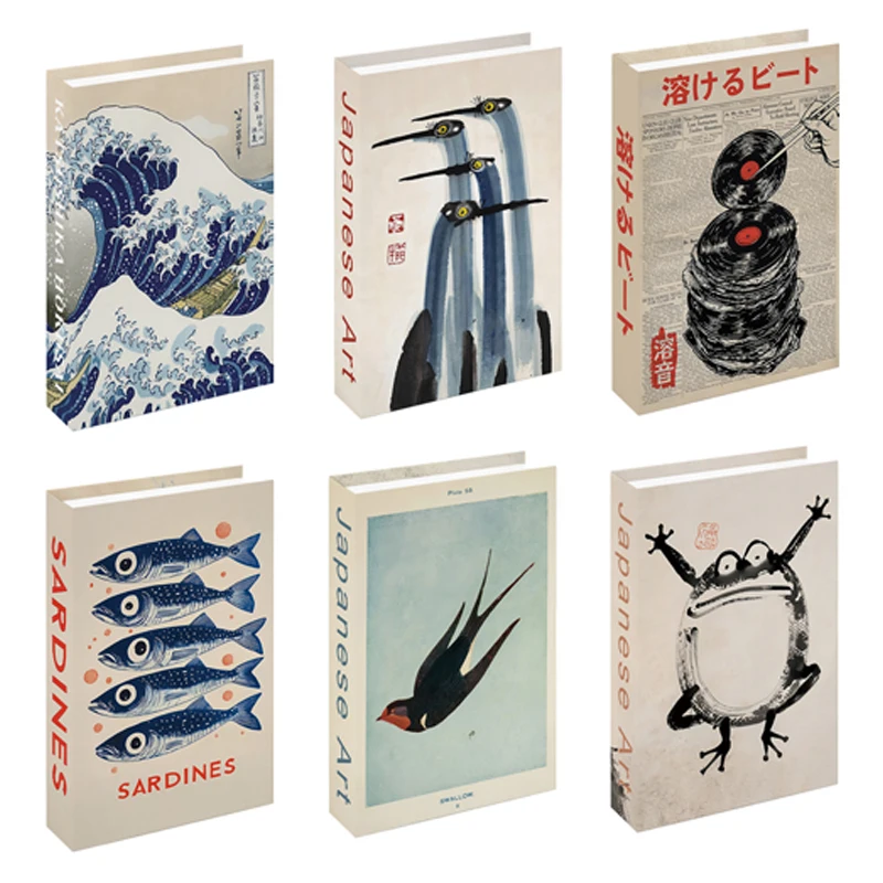 

Japanese Art Gallery Decoration Storage Box Fake Books Living Room Decorative Hotel Coffee Table Bedroom Aesthetic Home Decor