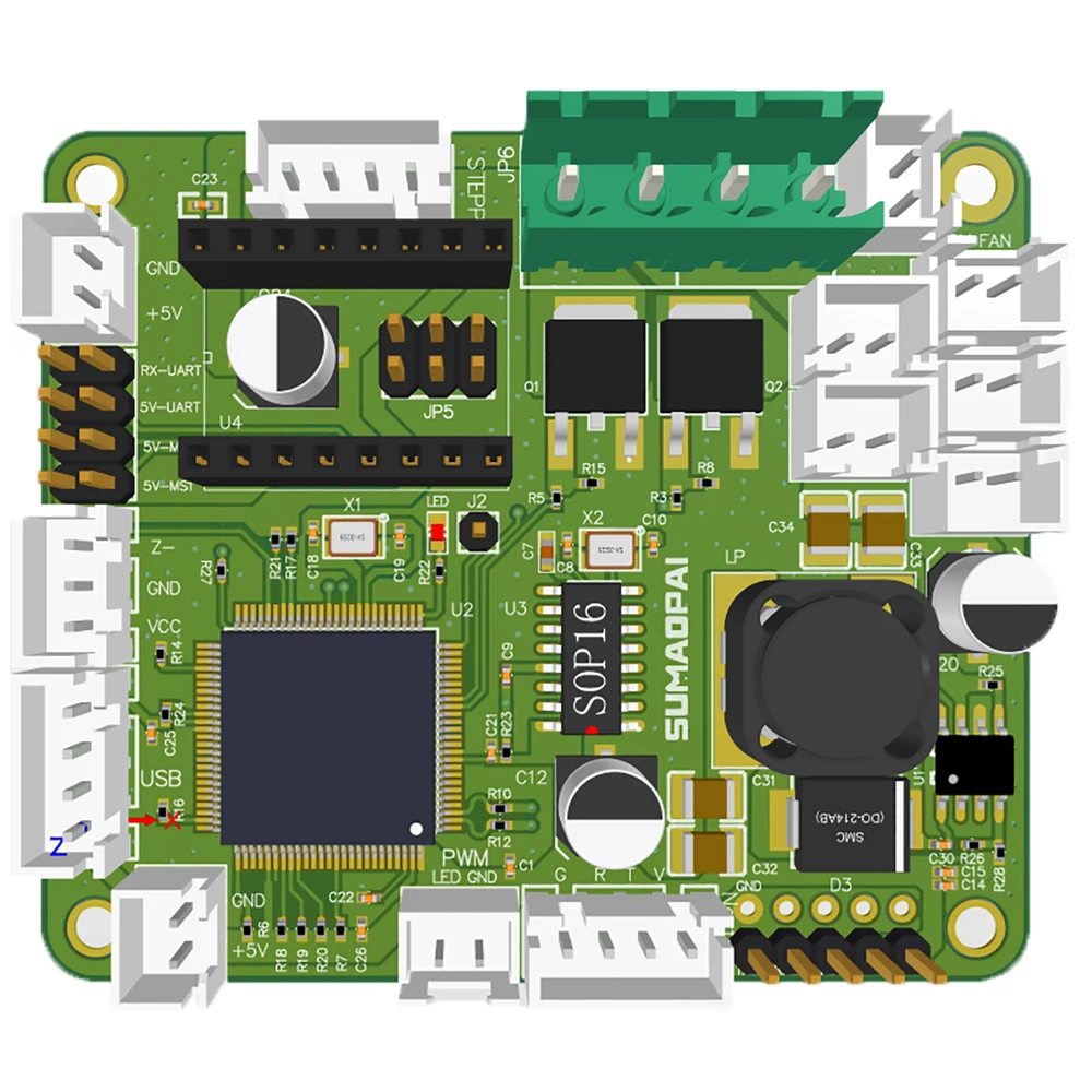 3D เครื่องพิมพ์อุปกรณ์เสริม NanoDLP อย่างเป็นทางการควบคุม UV DLP/LCD/SLA เมนบอร์ด TMC2226