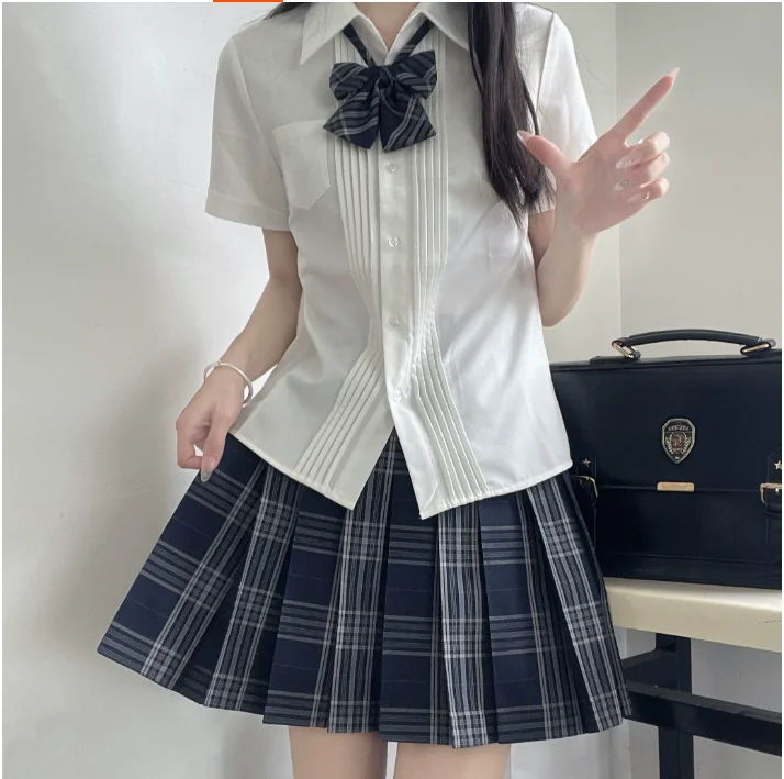 

Korean Women's High Waisted Student Pleated Plaid Skirt Sexy Mini Uniform Plaid Skirt